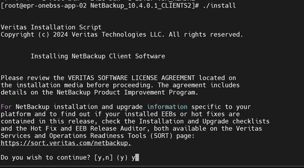 Cài đặt Client NetBackup cho Linux | Tài liệu VNPT Cloud