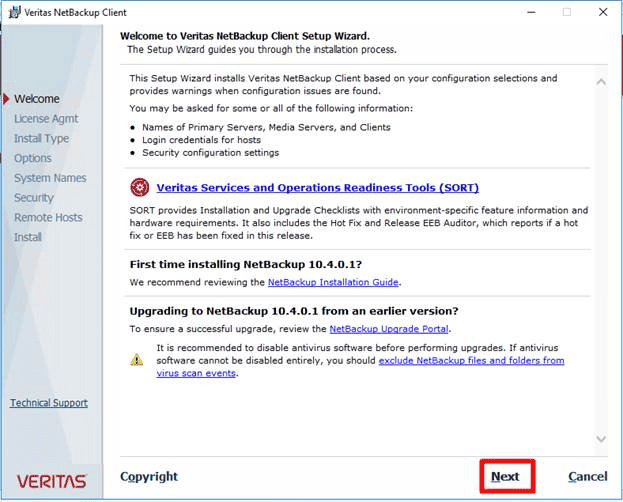 Netbackup Client Software Cài đặt Client Netbackup cho Windows Server | Tài liệu VNPT Cloud