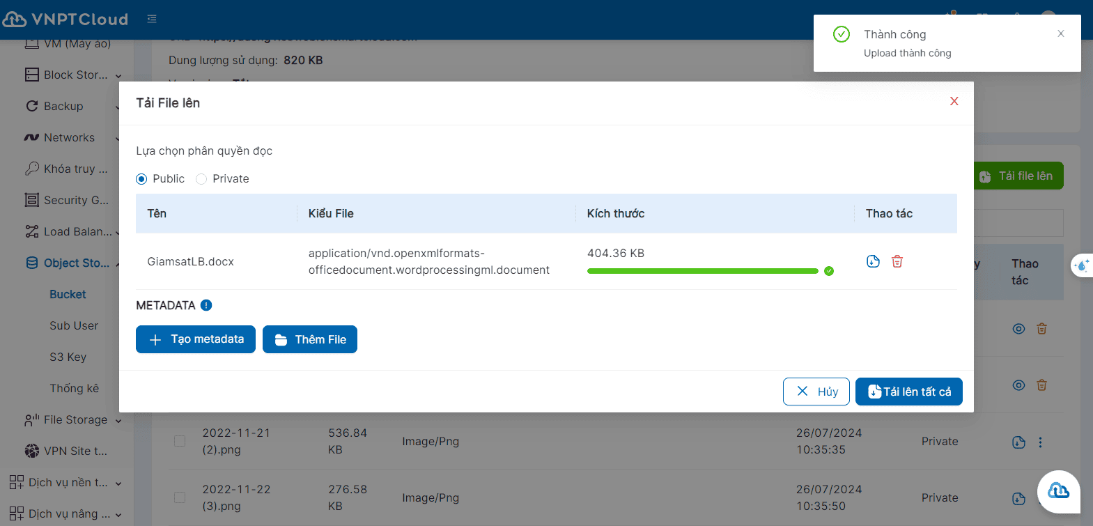 Pt File Uploding Upload File | Tài liệu VNPT Cloud